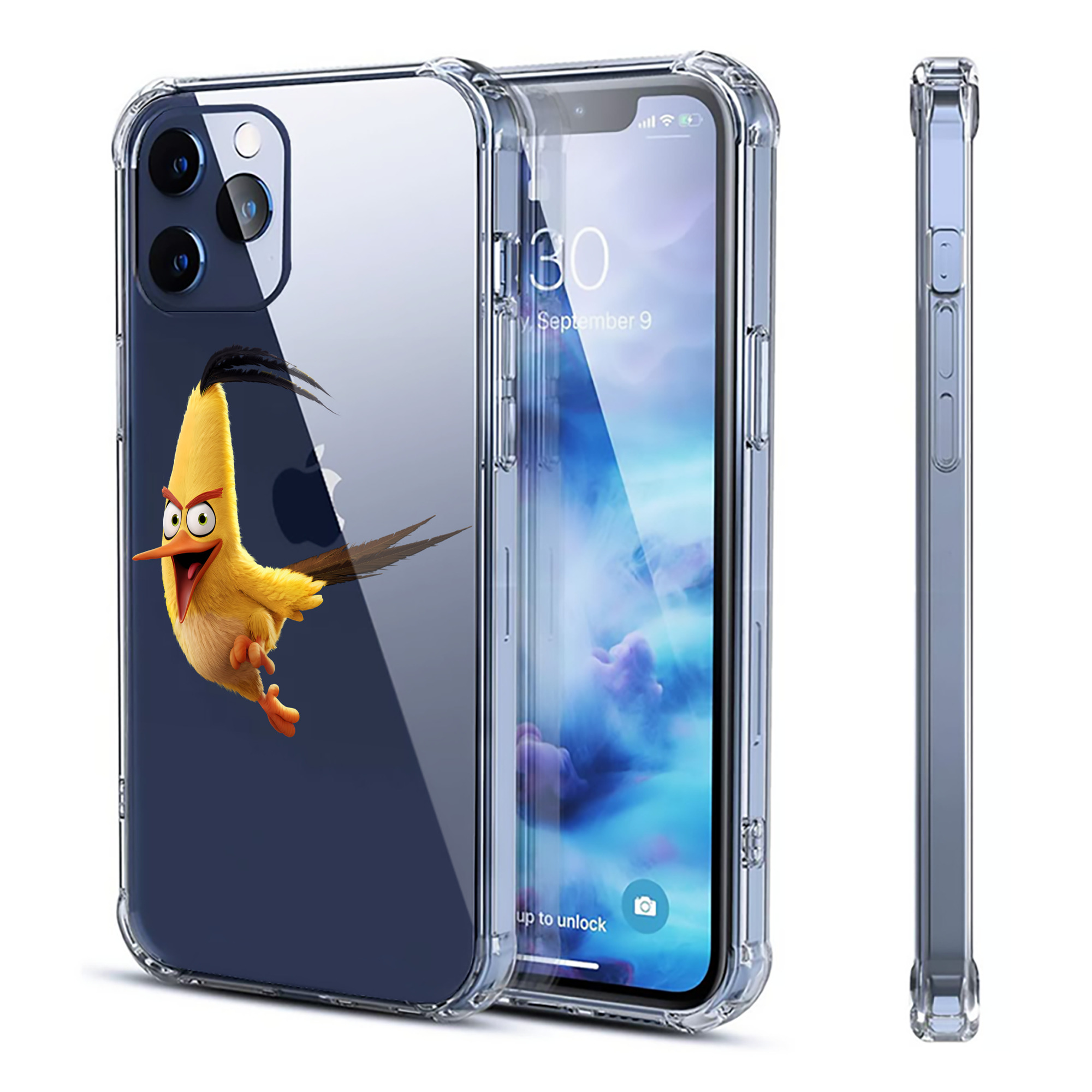 （画像用） Angry Birds アングリーバード 【iPhone 12シリーズ対応】透明スマホケース（クリアソフトケース）